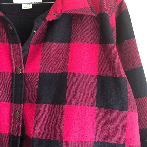 Orvis Women's Flannel Shirt Jacket Fleece Lined XXL 2XL Plaid Pink 100% Cotton - Picture 6 of 13